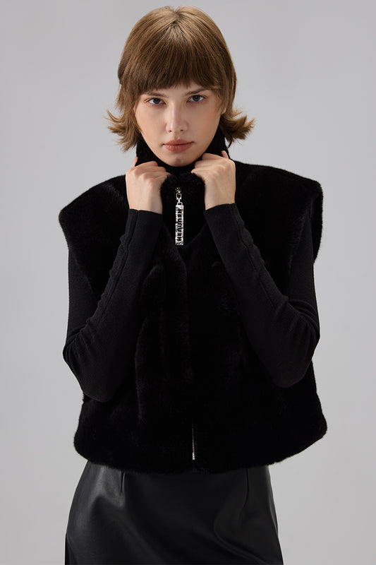 FAUX FUR VEST