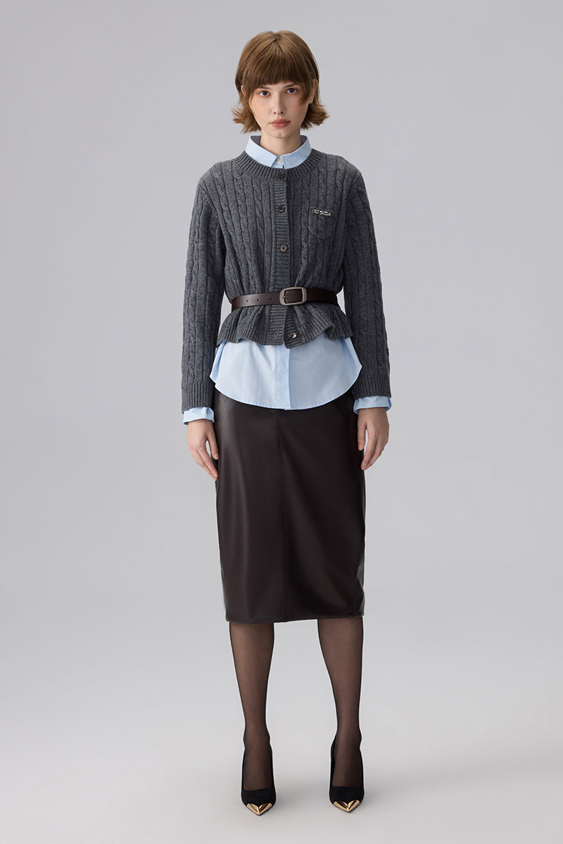 CABLE CARDIGAN