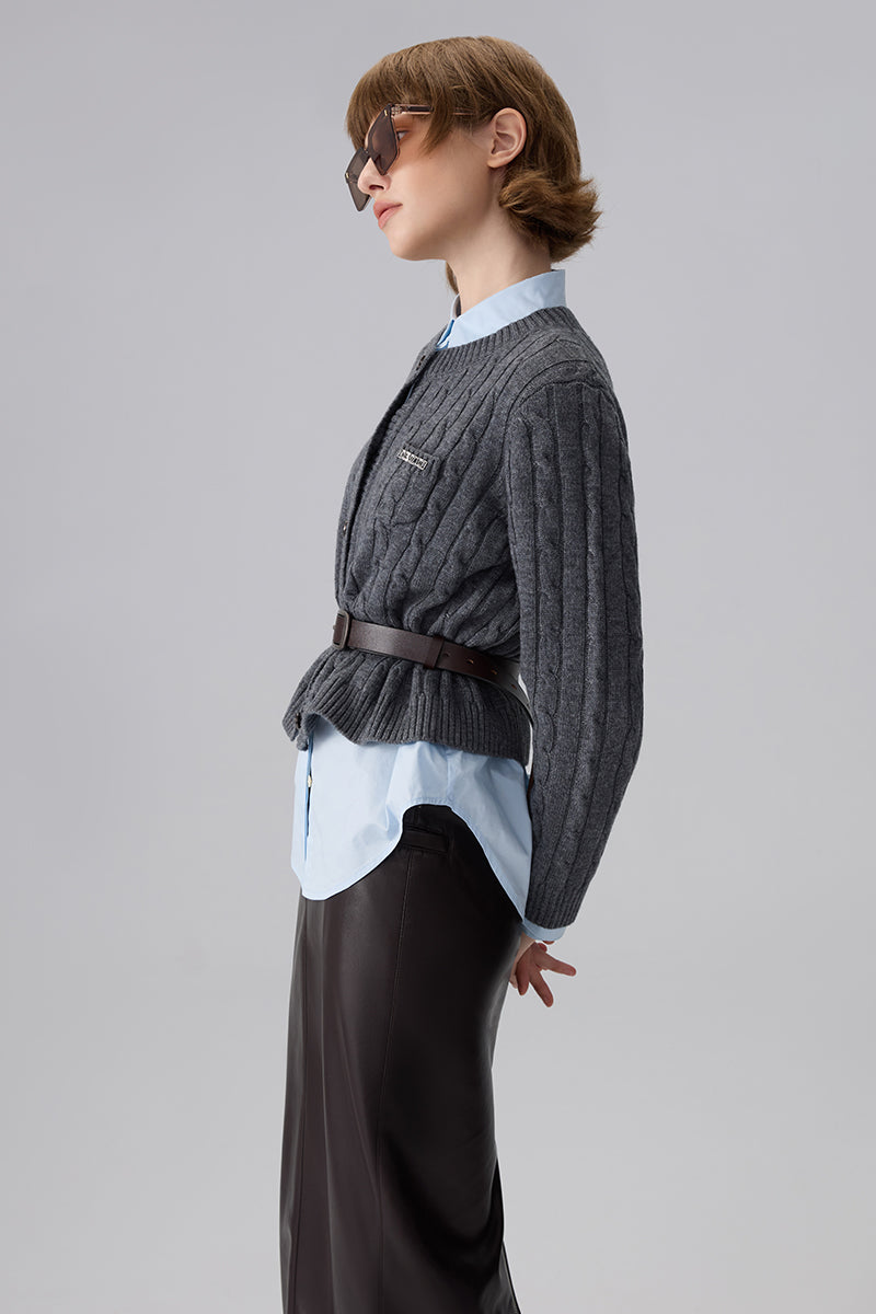 CABLE CARDIGAN