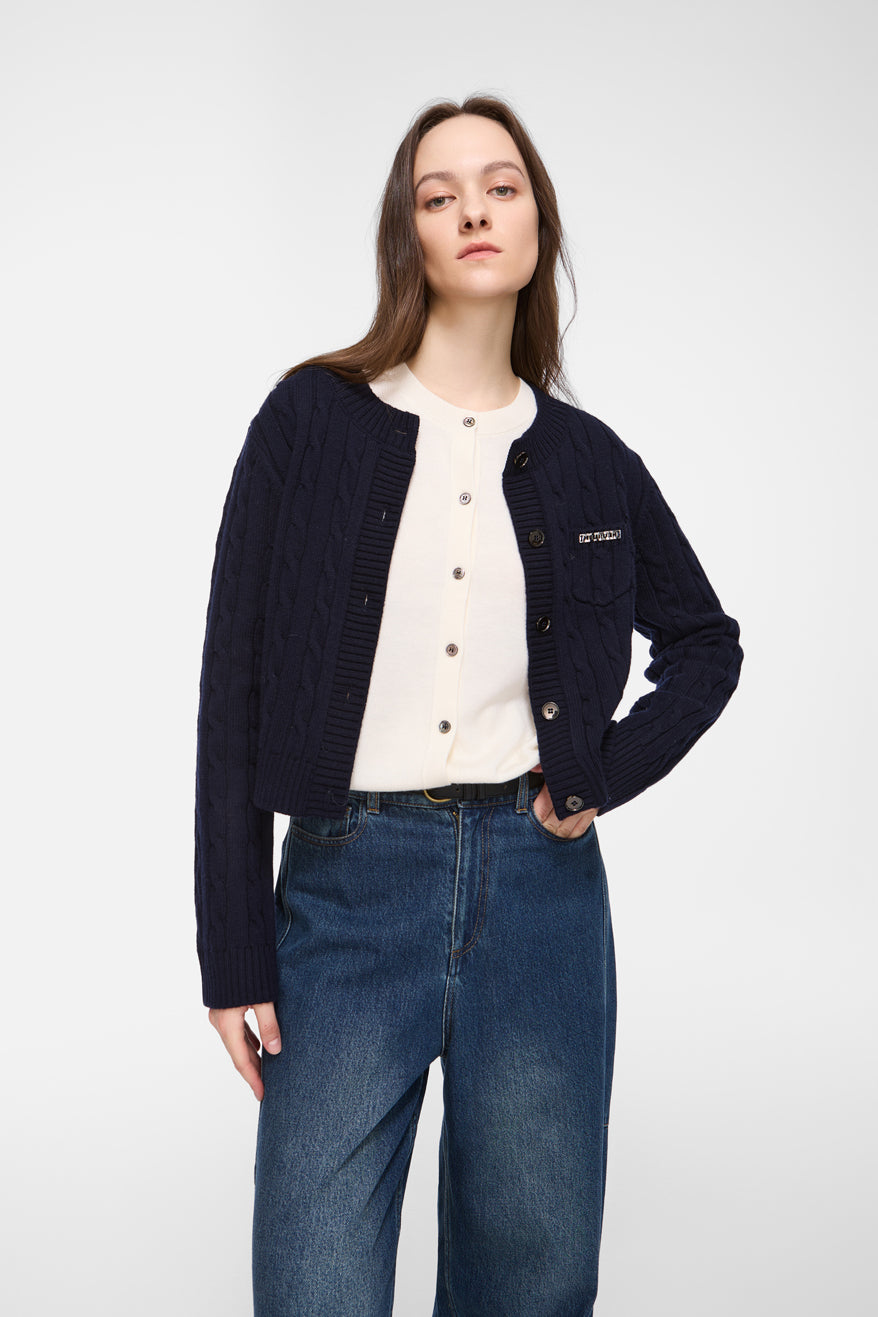 CABLE CARDIGAN