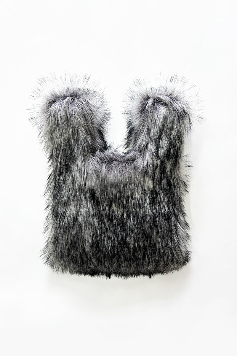 FAUX FUR SHOPPER BAG