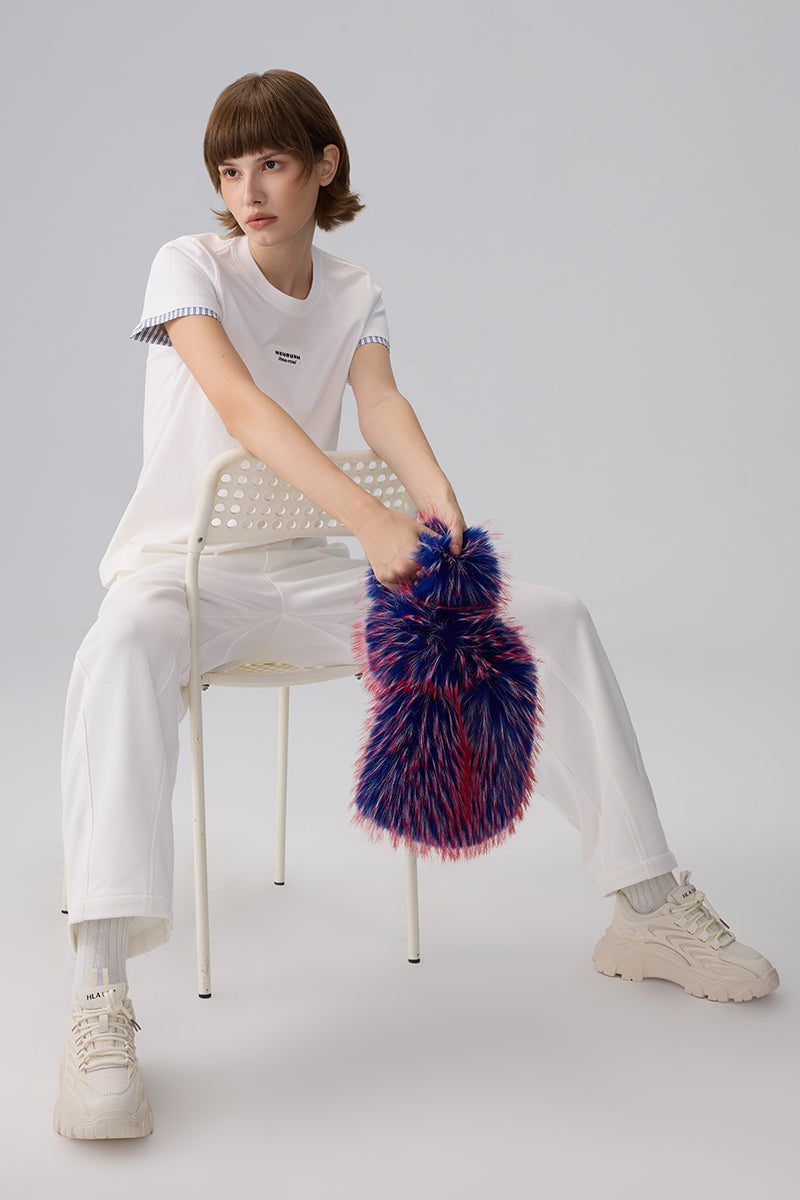 FAUX FUR SHOPPER BAG