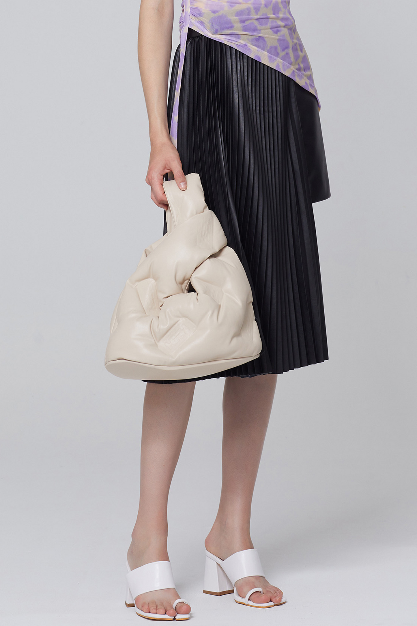 Faux Leather Logo Tote