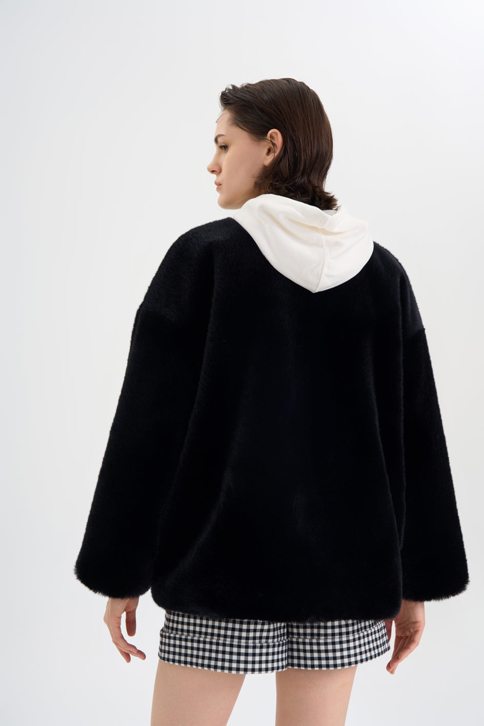 BOX FAUX FUR COAT