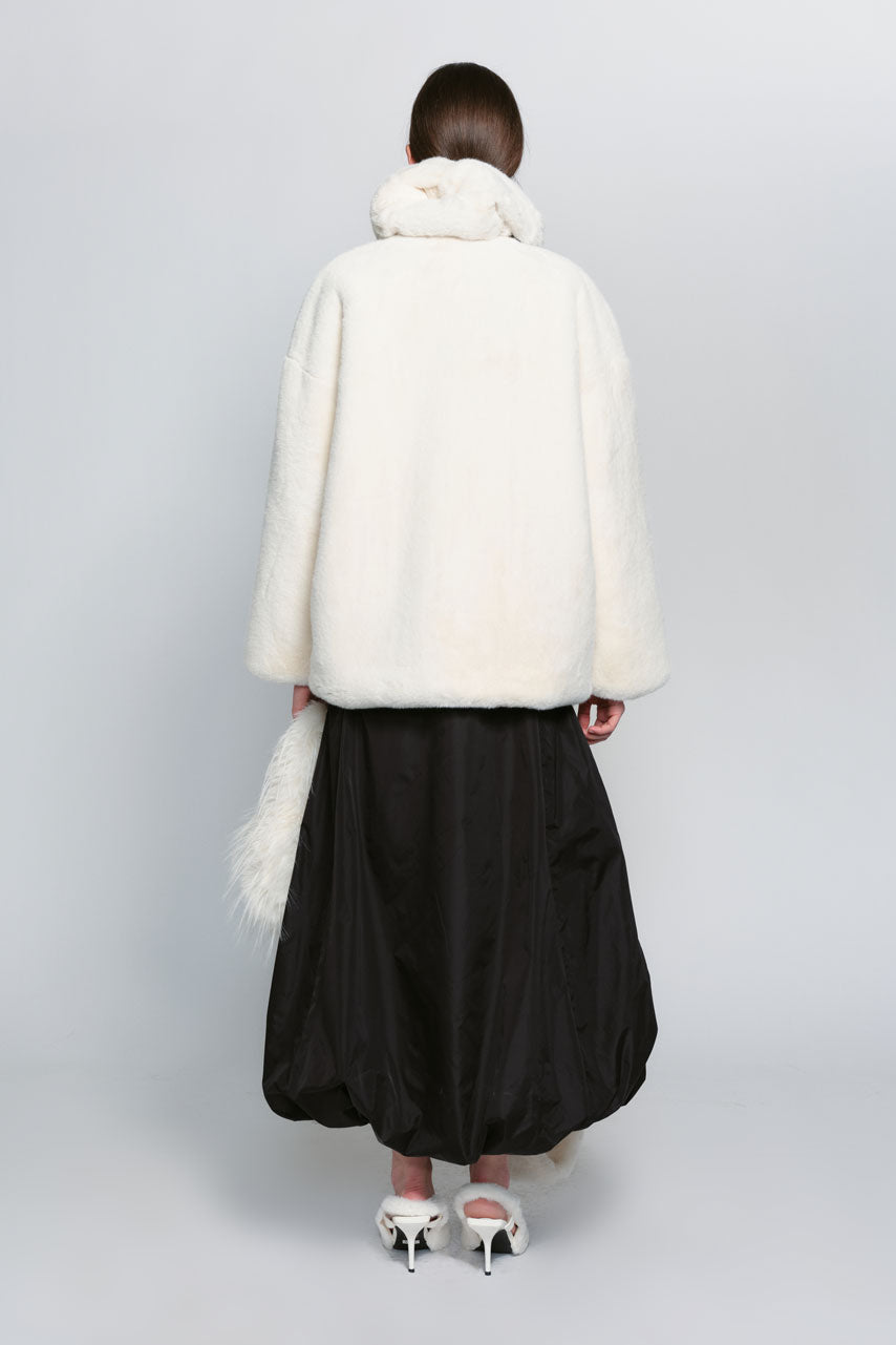 BOX FAUX FUR COAT