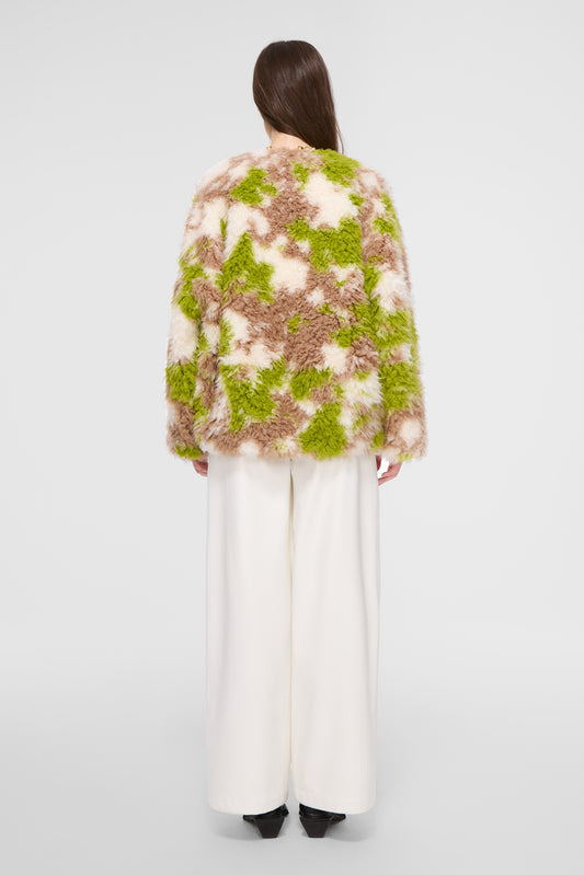 MOSS FAUX FUR COAT