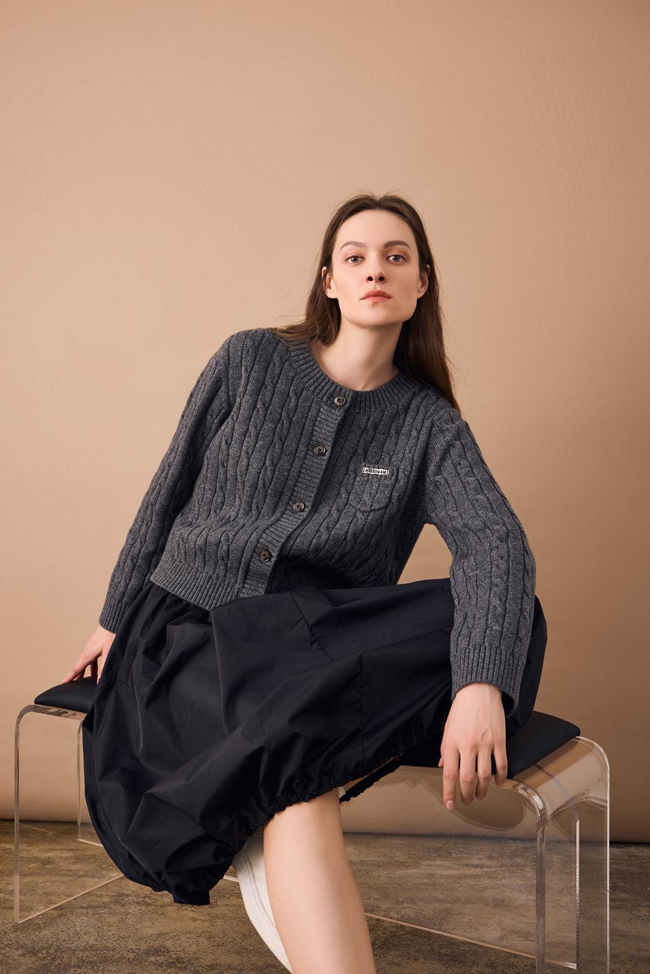 CABLE CARDIGAN