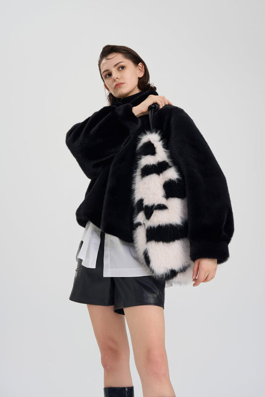 LARGE FAUX FUR TOTE