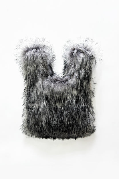 FAUX FUR SHOPPER BAG