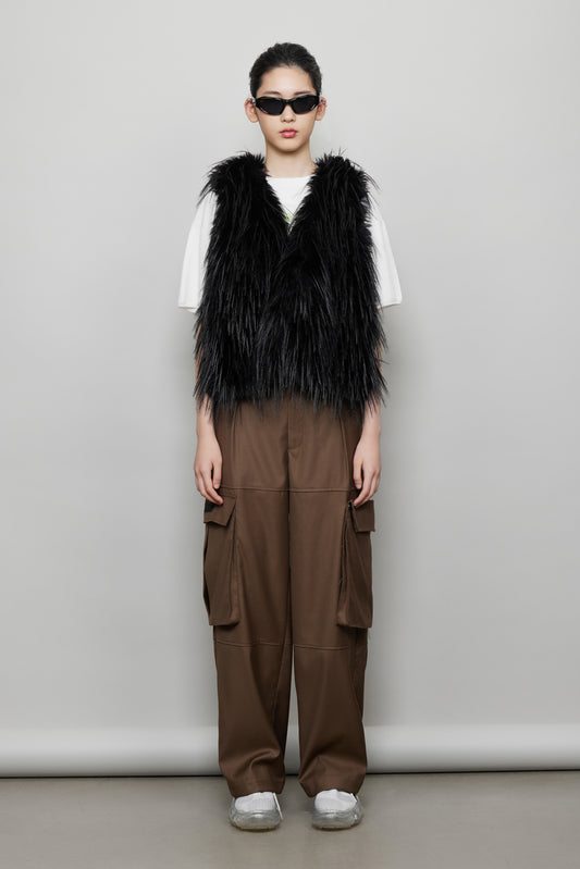 NEW MADISON FAUX FUR VEST