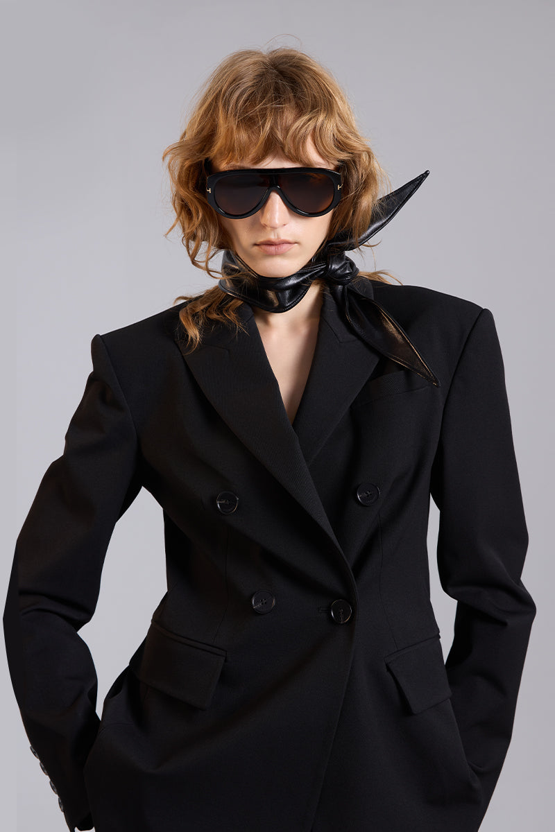 FAUX LEATHER NECKERCHIEF