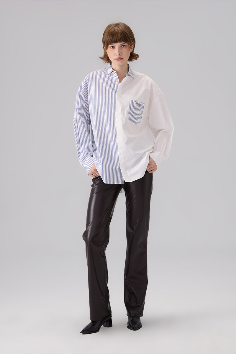 PANELED OVERSIZED SHIRT